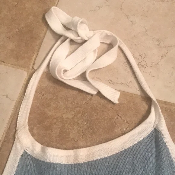 Brandy Melville Striped Halter Cropped Tank - Picture 4 of 7